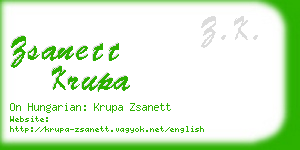 zsanett krupa business card